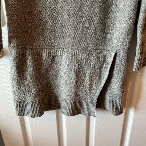 Club Monaco Women's Wool Nylon Silk Chunky Italian Yarn Sweater Dress Gray sz S - Picture 6 of 7